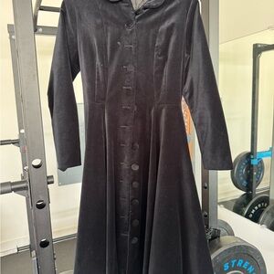 Trashy Diva Black Velvet Dress Coat